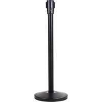 Free-Standing Crowd Control Barrier Receiver Post, 35" High, Black Groupe Belzile Dickner