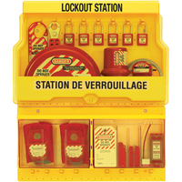 Deluxe Lockout Stations, Thermoplastic Padlocks, 32 Padlock Capacity, Padlocks Included Groupe Belzile Dickner