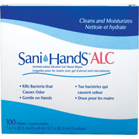 Lingettes antimicrobiennes pour les mains Sani-Hands<sup>MD</sup> ALC, Pochette SAY434 | Dickner Inc