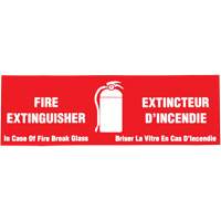 Étiquette « Fire Extinguisher / Extincteur d'incendie », 2" x 6", Vinyle, Bilingue avec pictogramme SD036 | Dickner Inc