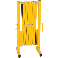 Barri&egrave;re extensible, 37" h x 11' lo, Noir/Jaune Groupe Belzile Dickner