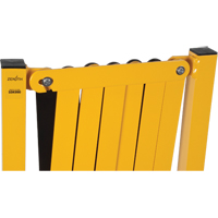 Barri&egrave;re extensible, 37" h x 11' lo, Noir/Jaune Groupe Belzile Dickner