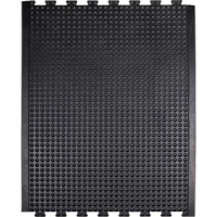 Anti-Fatigue Dome Matting, Bubbled, 3' x 4' x 1/2", Black, Rubber Groupe Belzile Dickner