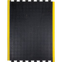 Anti-Fatigue Dome Matting, Bubbled, 3' x 4' x 1/2", Black, Rubber Groupe Belzile Dickner