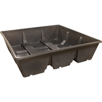 Bac de r&eacute;cup&eacute;ration GRV, Capacit&eacute; de d&eacute;versement 385 gal. US, 76" x 76" x 20" Groupe Belzile Dickner