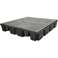 Nestable Spill Pallet With Drain, 66 US gal. Spill Capacity, 49" x 49" x 10.5" Groupe Belzile Dickner