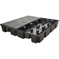 Nestable Spill Pallet With Drain, 66 US gal. Spill Capacity, 49" x 49" x 10.5" Groupe Belzile Dickner