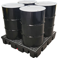 Nestable Spill Pallet With Drain, 66 US gal. Spill Capacity, 49" x 49" x 10.5" Groupe Belzile Dickner