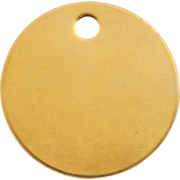 Blank Tags, Brass, 1" dia Groupe Belzile Dickner