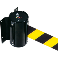 Wall Mount Barrier, Steel, Screw Mount, 7', Black/Yellow Tape Groupe Belzile Dickner
