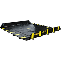 Rigid-Lock QuickBerm&reg;, 745 US gal. Capacity, 10' W x 10' L x 12" H, Stake Wall Groupe Belzile Dickner