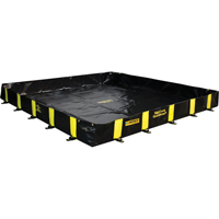 Rigid-Lock QuickBerm&reg;, 1075 US gal. Capacity, 12' W x 12' L x 12" H, Stake Wall Groupe Belzile Dickner