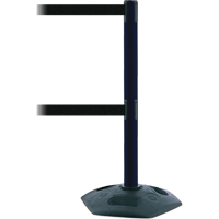 Dual Line Heavy Duty Post, Plastic, 38" H, Black Tape, 7.5' Tape Length Groupe Belzile Dickner