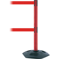 Dual Line Heavy Duty Post, Plastic, 38" H, Red Tape, 13' Tape Length Groupe Belzile Dickner