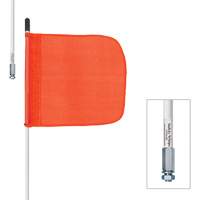 Safety Whip&reg; Heavy-Duty Whips, Threaded Mount, 5' High, Orange Groupe Belzile Dickner