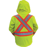 Hi-Vis FR/PU Safety Rain Jackets, Small, High Visibility Lime-Yellow Groupe Belzile Dickner