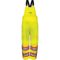 Hi-Vis FR/PU Safety Rain Bib Pants, 4X-Large Groupe Belzile Dickner
