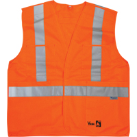 Fire Retardant Safety Vest, High Visibility Orange, Medium/Small, Polyester Groupe Belzile Dickner