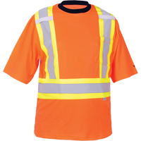 T-shirt de s&eacute;curit&eacute;, Polyester, Moyen, Orange haute visibilit&eacute; Groupe Belzile Dickner