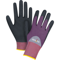 Gants enduits de premi&egrave;re qualit&eacute; ZX-2, 9/Grand, R&ecirc;vetement Nitrile/Mousse de nitrile, Calibre 18, Enveloppe en Nylon Groupe Belzile Dickner