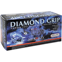 Gants d'examen Diamond Grip, 2T-Grand, Latex, 8 mils, Sans poudre, Jaune, Classe 2 Groupe Belzile Dickner