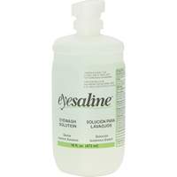 Bouteilles de solution saline pour douche oculaire, Bouteille Plein, 16 oz Groupe Belzile Dickner