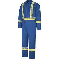 Flame-Resistant Premium Coveralls with Reflective Trim, Size 38, Royal Blue, 12.2 cal/cm² Groupe Belzile Dickner