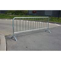 Portable Barrier, Interlocking, 102" L x 40" H, Silver Groupe Belzile Dickner