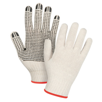 Lightweight Dotted String Knit Gloves, Poly/Cotton, Single Sided, 7 Gauge, Small Groupe Belzile Dickner