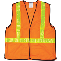5-Point Tear-Away Traffic Safety Vest, High Visibility Orange, Medium, Polyester Groupe Belzile Dickner