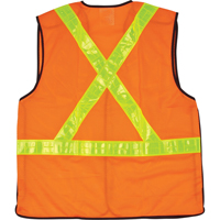 5-Point Tear-Away Traffic Safety Vest, High Visibility Orange, Medium, Polyester Groupe Belzile Dickner