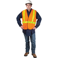 5-Point Tear-Away Traffic Safety Vest, High Visibility Orange, Medium, Polyester Groupe Belzile Dickner