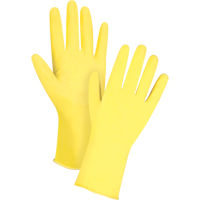 Gants jaune canari de premi&egrave;re qualit&eacute; r&eacute;sistants aux produits chimiques, Taille Petit/7, 12" lo, Latex de caoutchouc, Doublure en Ouat&eacute;e, 15 mils Groupe Belzile Dickner