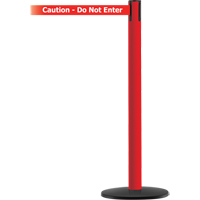 Advance TensaBarrier&reg; Barrier Post, Steel, 36" H, White/Red Tape, 7.5' Tape Length Groupe Belzile Dickner