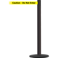 Advance TensaBarrier&reg; Barrier Post, Steel, 36" H, Black/Yellow Tape, 7.5' Tape Length Groupe Belzile Dickner