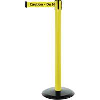 Advance TensaBarrier&reg; Barrier Post, Steel, 36" H, Black/Yellow Tape, 7.5' Tape Length Groupe Belzile Dickner