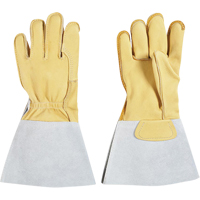 Gants pour monteur de lignes, Grand, Paume en Cuir fleur de vache, Doublure en Coton Groupe Belzile Dickner