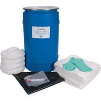 Trousse de lutte contre les d&eacute;versements pour &eacute;tabli, Huile seulement, Baril, Absorbance de 30 gal. US Groupe Belzile Dickner