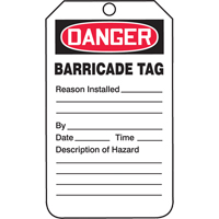 Safety Tags, Plastic, 3-1/4" W x 5-3/4" H, English Groupe Belzile Dickner