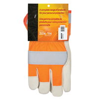 Gants d'ajusteur &agrave; chaleur sup&eacute;rieure orange haute visibilit&eacute;, Grand, Paume en Cuir fleur de vache, Doublure en Thinsulate Groupe Belzile Dickner