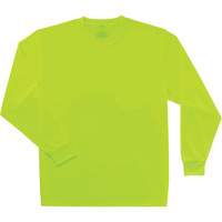 GloWear 8091 Non-Certified Long Sleeve T-Shirt, Polyester, Small, High Visibility Lime-Yellow Groupe Belzile Dickner