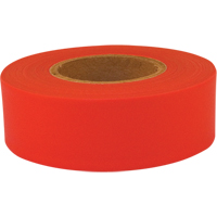 Ruban de signalisation Sub-Zero, 1,2" la x 150' lo, Rouge fluorescent Groupe Belzile Dickner
