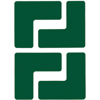 Floor Corner Marks, L, 5" L x 2" W, Green, Polyester Groupe Belzile Dickner