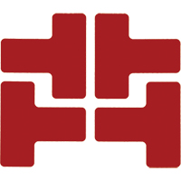 Floor Corner Marks, T, 5" L x 2" W, Red, Polyester Groupe Belzile Dickner