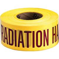 Barricade Tape, English, 3" W x 1000' L, 3 mils, Magenta on Yellow Groupe Belzile Dickner