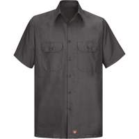 Chemise &agrave; manches courtes en tissu ind&eacute;chirable, Hommes, Grand (grande taille), Charbon Groupe Belzile Dickner