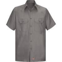 Chemise &agrave; manches courtes en tissu ind&eacute;chirable, Hommes, Grand (grande taille), Gris Groupe Belzile Dickner