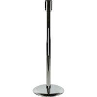 Slimline TensaBarrier&reg; Receiver Post, 38" High, Polished Chrome Groupe Belzile Dickner