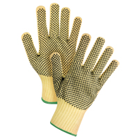 Double-Sided Dotted Seamless String Knit Gloves, Size Medium/8, 7 Gauge, PVC Coated, Kevlar<sup>®</sup> Shell, ASTM ANSI Level A2/EN 388 Level 3 SFP801 | Dickner Inc