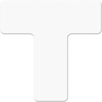 Armor Stripe Lean/5S Markers, T, 6" L x 6" W, White, Plastic Groupe Belzile Dickner